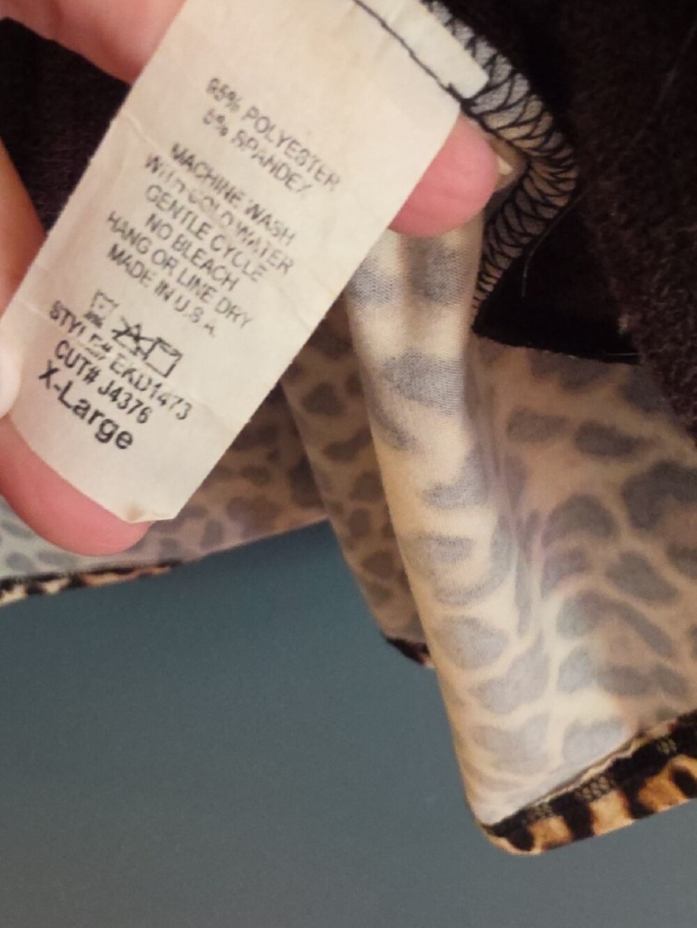 Brown Leopard Print Long Sleeve Women's Dress - Picture 5 of 5